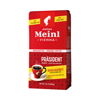 745992 Julius Meinl Praesident, gemahlen, 500 Gramm Packung